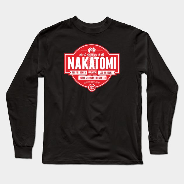 Nakatomi Plaza Long Sleeve T-Shirt by MindsparkCreative